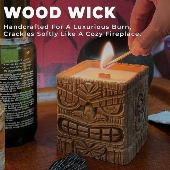 NEW 🥥🍍MANA MOOD Sunset Island Coconut & Pineapple 9oz Large Wood Wick Candle - Picture 7 of 13